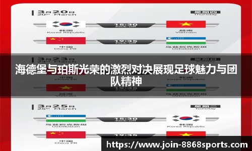 海德堡与珀斯光荣的激烈对决展现足球魅力与团队精神
